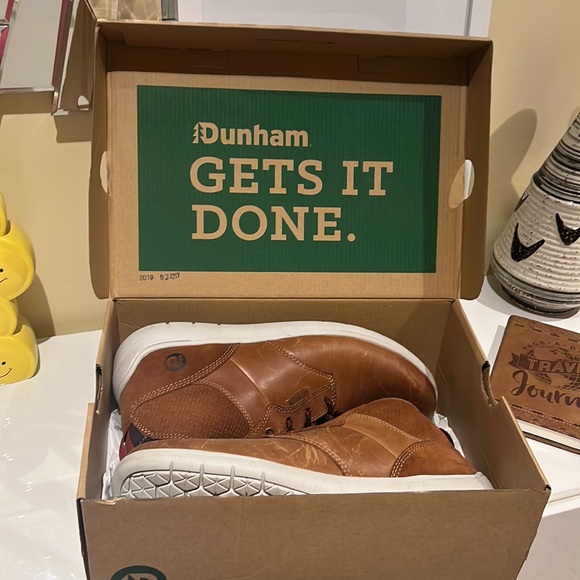 New Rockport Khaki Dunham Fitsmart Dressy Chukka Boot Shoe Tan Leather Size 10D